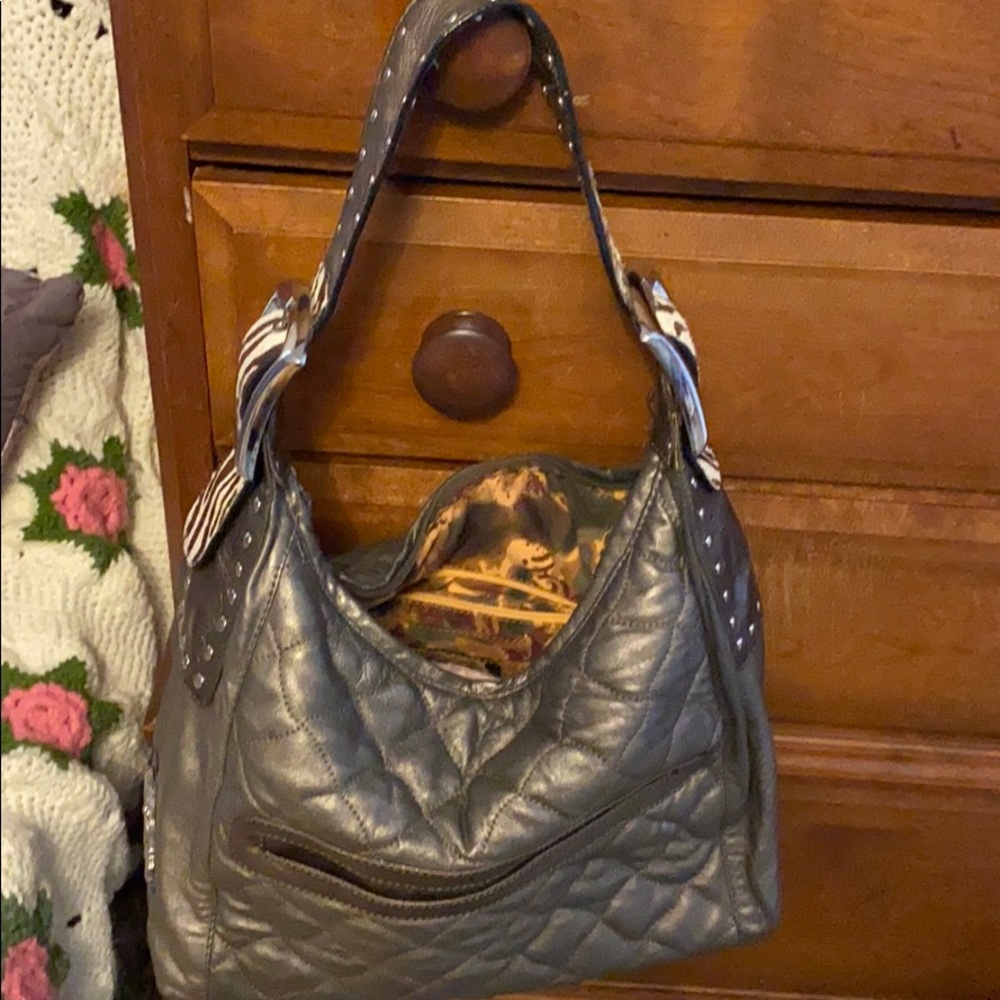Carlos Falci leather hobo with matching wallet